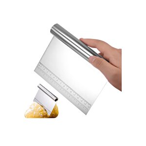 Ölçülü Komple Çelik Büyük Boy Hamur Kesme Spatulası