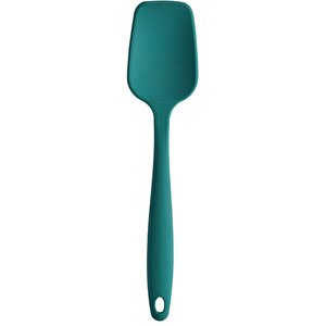 Büyük Boy Yanmaz Yapışmaz Silikon Düz Spatula Mavi Yeşil Antrasit 3 Lü Set