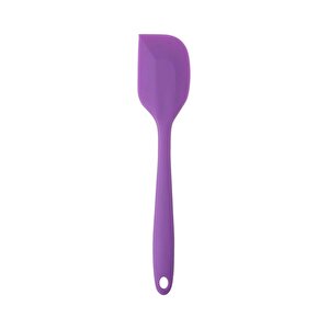 Büyük Boy Yanmaz Yapışmaz Mor Silikon Yassı Spatula Seti 3 Adet