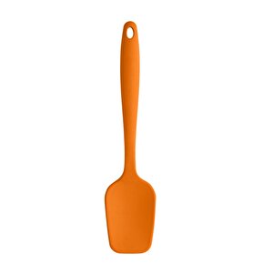 Büyük Boy Yanmaz Yapışmaz  Turuncu Düz Silikon Spatula Seti 2 Adet