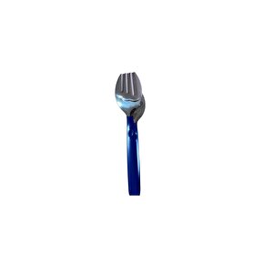 3 Parça Gümüş Mavi Paslanmaz Çelik Makarna, Salata, Pasta Maşa Seti Paslanmaz Çelik