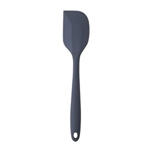 Büyük Boy Yanmaz Yapışmaz Mor Ve Antrasit  Silikon Yassı Spatula Seti 2 Adet