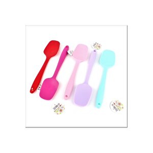 Komple Silikon Düz Spatula 27,5 Cm Asorti