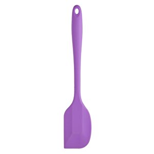 Büyük Boy Yanmaz Yapışmaz Mor Yassı Antrasit Düz  Silikon Spatula Seti 2 Adet