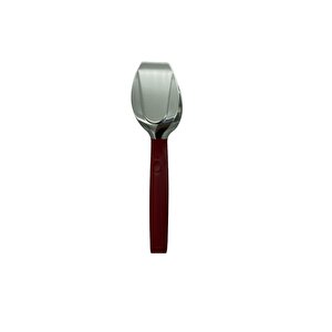 Lüks 3 Parça Gümüş Kırmızı Paslanmaz Çelik Makarna, Salata, Pasta Maşası Seti 18/10 Paslanmaz Çelik