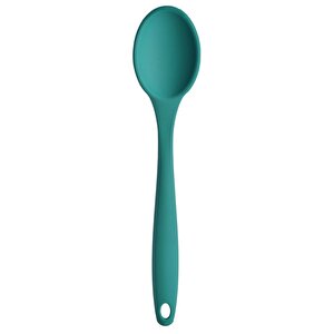 Yeşil Silikon Kaşık Büyük Boy Yanmaz Yapışmaz Silikon Kaşık Yeşil 1 Adet 27 Cm