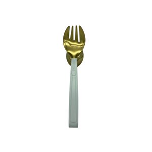 Lüks 3 Parça Beyaz Gold Servis Sunum Makarna Salata Pasta Maşa Seti - Paslanmaz Çelik