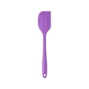 Büyük Boy Yanmaz Yapışmaz Mavi Mor Silikon Yassı Spatula Servis Seti 2 Adet