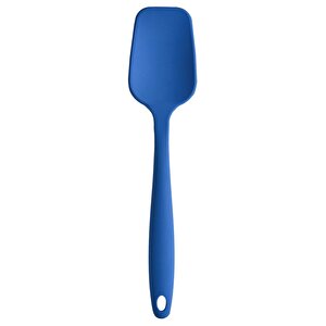 Büyük Boy Yanmaz Yapışmaz Sarı Yassı Ve Mavi Düz  Silikon Spatula Seti 2 Adet