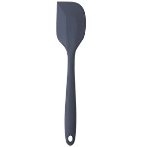 Büyük Boy Yanmaz Silikon Düz, Yassı, Kaşık Spatula Seti 3 Parça - Spatula Kaşık Antrasit 3 Adet