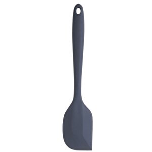 Büyük Boy Yanmaz Silikon Düz, Yassı, Kaşık Spatula Seti 3 Parça - Spatula Kaşık Antrasit 3 Adet
