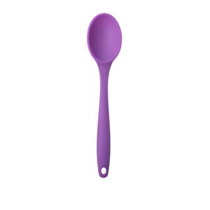 Büyük Boy Yanmaz Yapışmaz Mor Silikon Yassı Ve Kaşık Spatula Seti 2 Adet