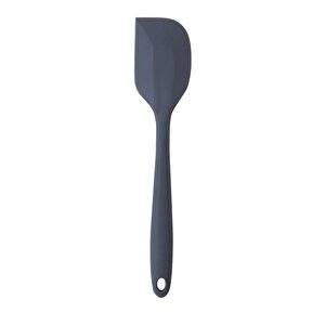 Büyük Boy Yanmaz Yapışmaz Antrasit Yassı Ve Turuncu Düz Silikon Spatula Seti 2 Adet