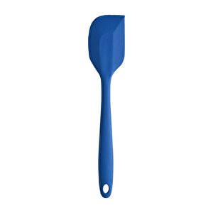 Büyük Boy Yanmaz Yapışmaz Mavi Sarı Silikon Yassı  Spatula Seti 2 Adet