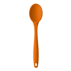 Büyük Boy Yanmaz Yapışmaz Silikon Turuncu Kaşık Ve Spatula, 2 Adet Set Turuncu