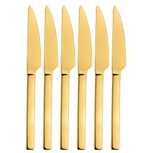 Parlak Gold Yemek Bıçağı Seti, 6 Adet