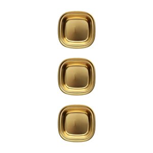Metal Gold Tekli - Mini Salata, Kahve Lokumluk, Sunum Kasesi, Sosluk, Çerezlik, Kahvaltılık - 3 Adet