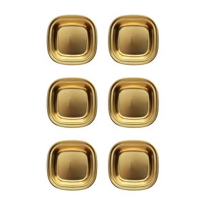 Metal Gold Tekli - Mini Salata, Kahve Lokumluk, Sunum Kasesi, Sosluk, Çerezlik, Kahvaltılık - 6 Adet