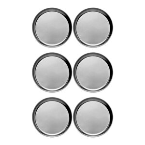 Mini Metal Çerezlik, Sosluk, Lokumluk, Sunumluk Mini Tabak - 14 Cm - 6 Adet