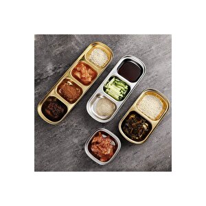 Metal Dörtlü - Mini Salata, Kahve Yanı Lokumluk, Sunum Kasesi, Sosluk, Çerezlik, Kahvaltılık -2 Adet