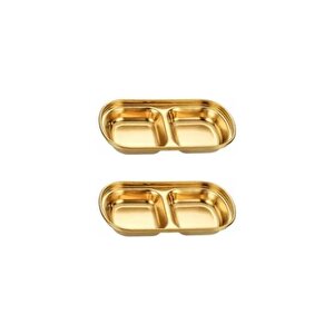 Gold Metal İkili Sosluk 2 Adet-i̇ki Bölmeli Sosluk
