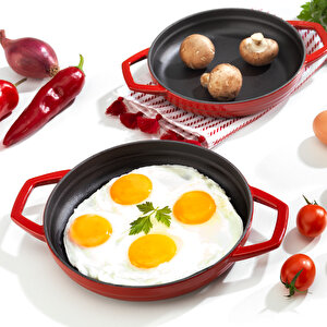 Guss Chef Döküm Sahan Çift Kulplu 22 Cm 1 Parça-kırmızı