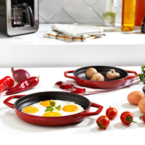Guss Chef Döküm Sahan Çift Kulplu 22 Cm 1 Parça-kırmızı