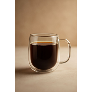 Çift Cidarlı Borosilikat Cam Nescafe,latte,filtre Kahve,süt,bitki Çayı Kupası 300 Ml 3 Adet 2769