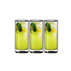 Uzun Cam Su,latte,meşrubat,smoothie  Bardağı Seti 270 Ml 2 Adet 2325