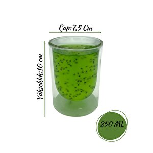 Çift Cidarlı Cam,kahve,latte,ekspresso,meşrubat 250 Ml Bardak Seti 6 Adet 2127