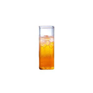 Yeni Stil Kare Cam Latte,kahve,meşrubat,smoothie Bardağı 450 Ml 4 Adet