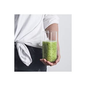 Yeni Stil Kare Cam Latte,kahve,meşrubat,smoothie Bardağı 450 Ml 4 Adet
