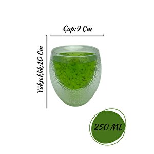 Çift Cidarlı Buzlu Kahve,latte,çay Bardağı Seti -250 Ml Cam Kupa Seti 2 Adet 2220