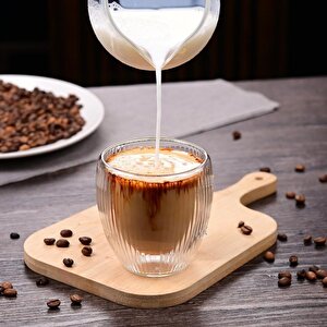 Çift Cidarlı Cam,kahve,latte,ekspresso,meşrubat 250 Ml Bardak Seti 2 Adet 2321