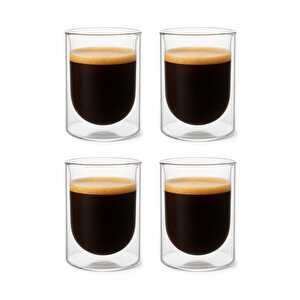 Çift Cidarlı Cam,kahve,latte,ekspresso,meşrubat 250 Ml Bardak Seti 4 Adet 2127