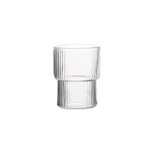 Çizgili Tasarım Kahve Su Bardağı Sunum, Meşrubat Bardağı 300 Ml, Çeyiz Listesi - 6 Adet - 2232