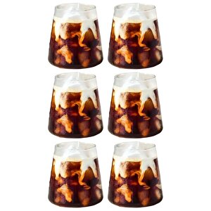 Piramit Cam Su, Kahve, Latte, Meşrubat Bardağı, Tatlı Kasesi 300 Ml Çeyiz Listesi 6 Adet - 2838