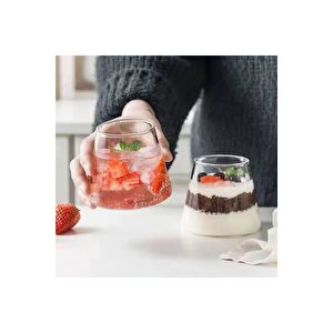 Piramit Cam Su, Kahve, Latte, Meşrubat Bardağı, Tatlı Kasesi 300 Ml Çeyiz Listesi 6 Adet - 2838