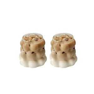 Yeni Stil Borosilikat Üzüm Şekilli Cam Bardak, Latte, Meşrubat, Bubble Bardak 300 Ml 2 Adet - 2431