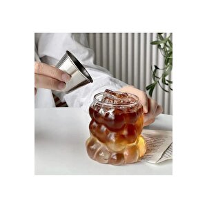 Yeni Stil Borosilikat Üzüm Şekilli Cam Bardak, Latte, Meşrubat, Bubble Bardak 300 Ml 2 Adet - 2431