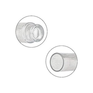 Çizgili Tasarım Cam Bardak Meşrubat, Neskafe, Kokteyl, Su Bardağı 400 Ml Çeyiz Listesi - 6 Adet 2812