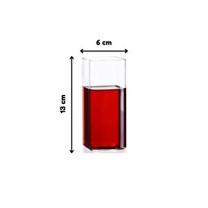 Yeni Stil Kare Cam Latte,kahve,meşrubat,smoothie Bardağı 400 Ml 4 Adet