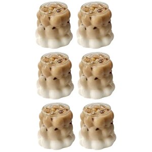 350 Ml Üzüm Bubble Cam Bardak Nescafe, Latte, Meşrubat Bardağı Çeyiz Listesi 6 Adet - 2431