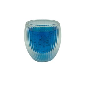 Çift Cidarlı Çizgili Cam,kahve,latte,ekspresso,meşrubat 250 Ml Bardak Seti 6 Adet 2321