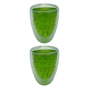 Çift Cidarlı Buzlu Kahve,latte,çay Bardağı Seti -300 Ml Cam Kupa Seti 6 Adet 2221