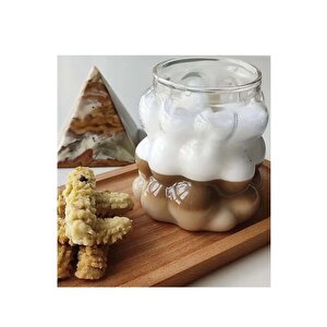 350 Ml Üzüm Bubble Cam Bardak Nescafe, Latte, Meşrubat Kupa Bardağı Çeyiz Listesi 6 Adet - 2430