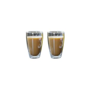 Yeni Stil Çift Cidarlı Uzun Bardak 400 Ml Su, Meşrubat, Nescafe, Latte Bardağı 2 Adet - 2258