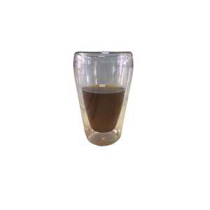 Yeni Stil Çift Cidarlı Uzun Bardak 400 Ml Su, Meşrubat, Nescafe, Latte Bardağı 2 Adet - 2258