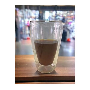 Yeni Stil Çift Cidarlı Uzun Bardak 400 Ml Su, Meşrubat, Nescafe, Latte Bardağı 2 Adet - 2258