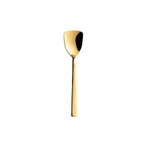 Lüks Gold Renk Paslanmaz Çelik, Kutulu, 6'lı Dondurma Kaşığı Ve Tatlı Kaşığı